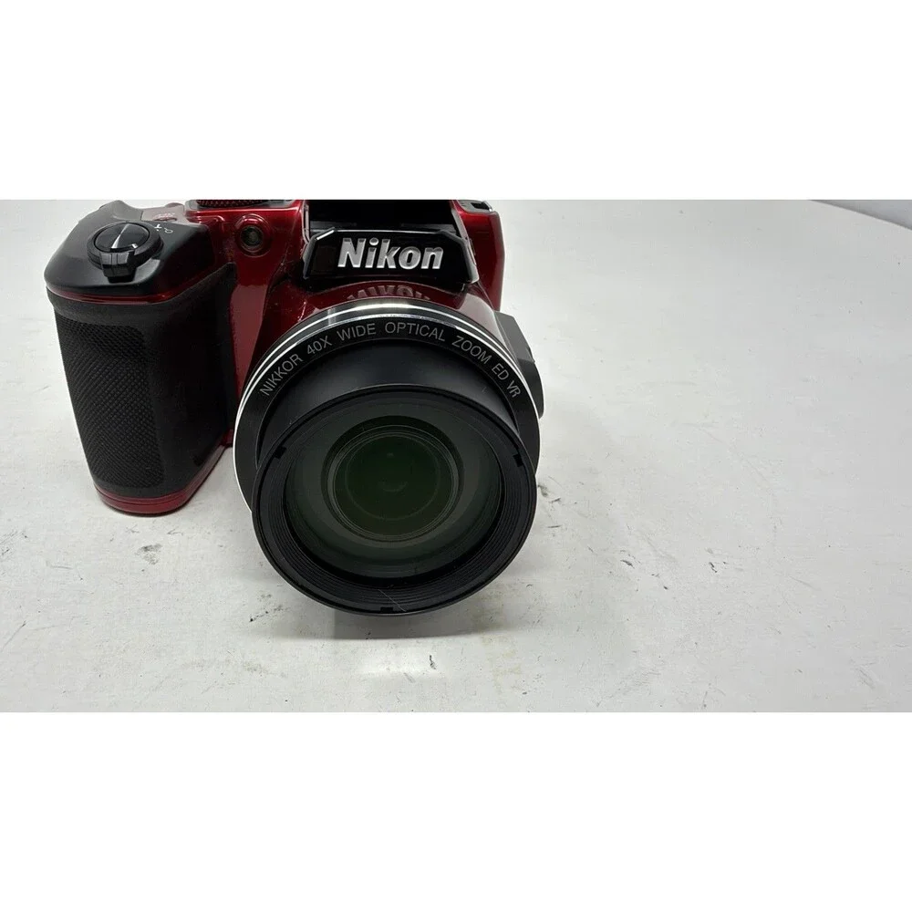 Nikon Coolpix B500 Digital Camera Red 16MP Tilt LCD HD Video 40x Zoom